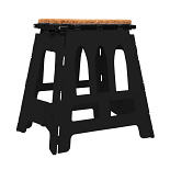 QHP Step Up Opstapkruk met Mat Zwart 39 cm