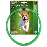 Veiligheidshalsband LED Verstelbaar Groen 25 - 65 x 2,5 cm