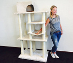 RHRQuality krabpaal Cat Palace cream white