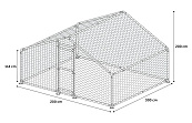 Flamingo Kippenren Doerak 2 x 3 x 2 mtr
