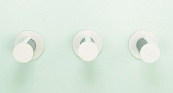 TRIXIE Muur-Set 3 <br>3 Treden Wit/Grijs
