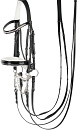 Harry's Horse hoofdstel stang & trens Chique zwart