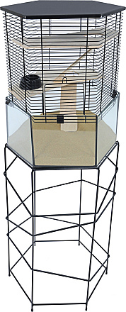 Inter-Zoo hamsterkooi Vision Hexo zwart