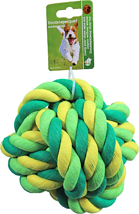 Touwbal Groen/geel XXL 17,5 cm