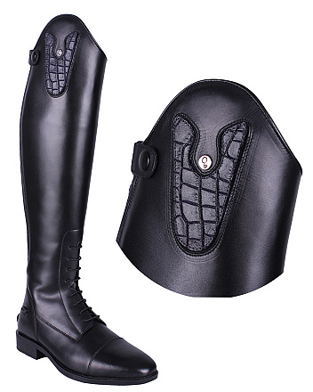 QHP verwisselbare top Sasha Croco Mat zwart