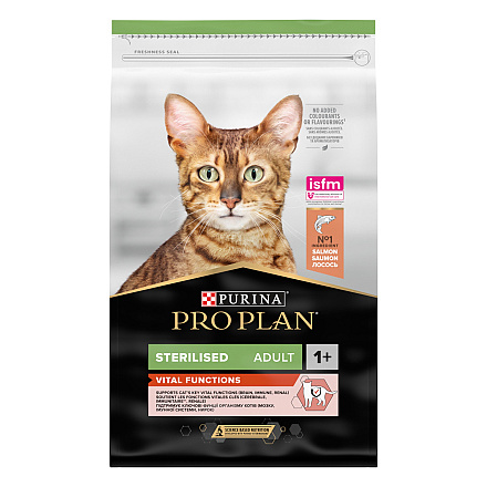 Pro Plan kattenvoer Sterilised Adult 1+ Zalm 10 kg