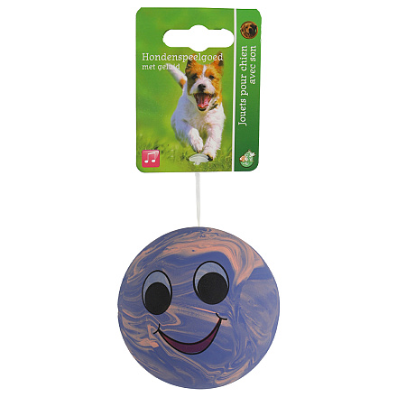 Hondenspeelgoed Smiley Bal Paars/Oranje 7,5 cm