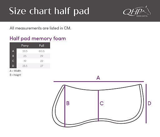 QHP zadelonderlegger memory foam