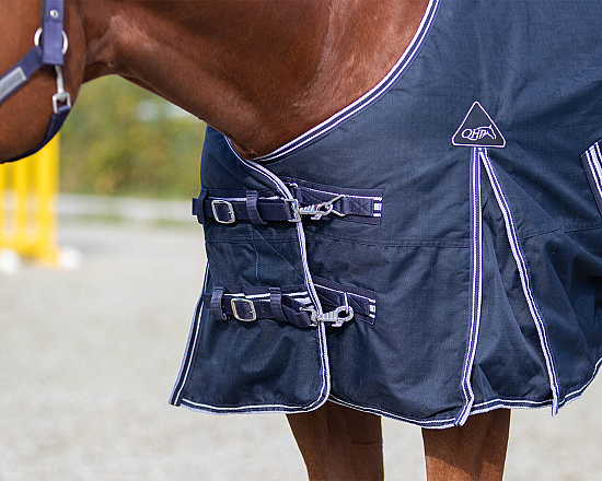 QHP Regendeken Turnout Luxe 0 gr Navy