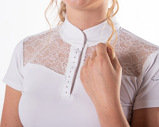 QHP Wedstrijdshirt Madee Dames Wit