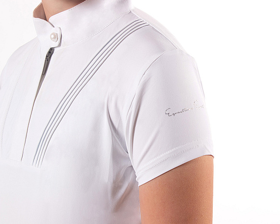 QHP Wedstrijdshirt Riva Junior Wit