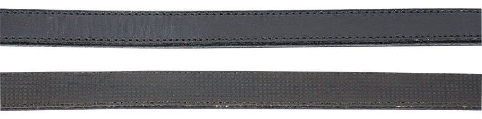 Harry's Horse lederen teugels rubber gevoerd zwart