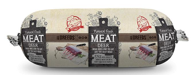 Natural Fresh MEAT hondenworst deer <br>250 gr